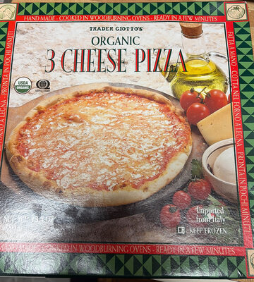Organic 3 cheese pizza
