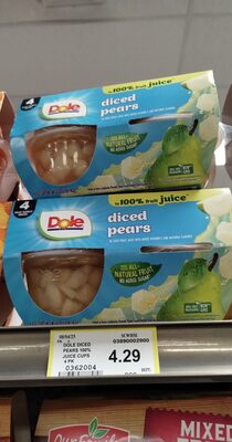 Diced Pears In 100% Fruit Juice