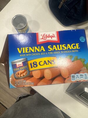 Vienna sausage made with chicken