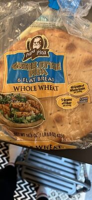 Greek Style Pita Whole Wheat