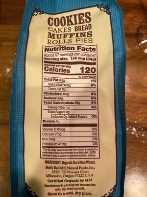 Unbleached white all-purpose organic flour