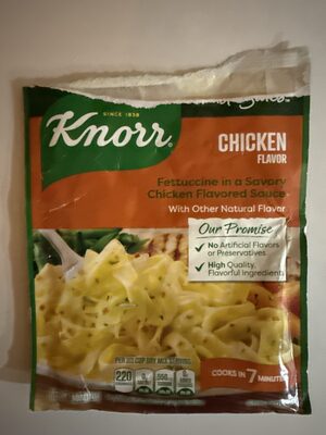 Fettuccine in a Savory Chicken Flavored Sauce