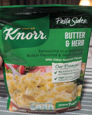 Fettuccini In A Delicate Butter Flavored & Herb Sauce With Other Natural Flavor