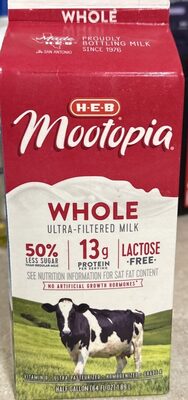 Whole Ultra-Filtered Milk