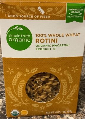 100% Whole Wheat Rotini