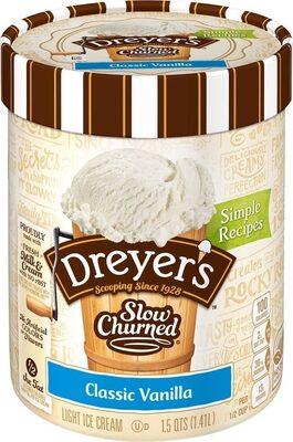 Slow Churned, Light Ice Cream, Classic Vanilla
