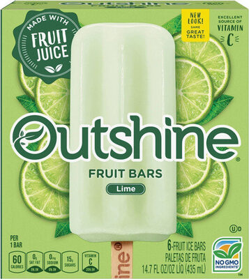 Lime frozen fruit bar