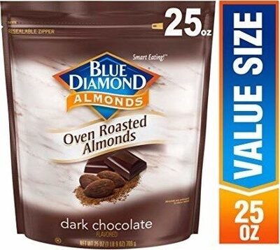 Oven roasted cocoa dusted almonds