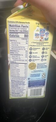 Almond Breeze Banana almondmilk blended with real bananas