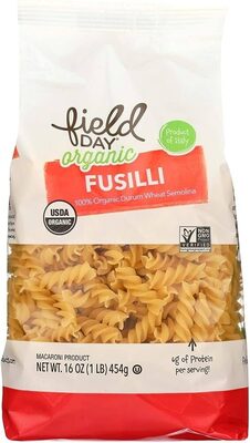 Field day, italian macaroni product, organic traditional fusilli