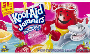 Kool aid jammers sharkleberry fin flavored drink
