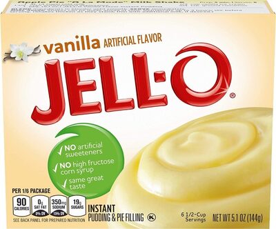 Vanilla instant pudding pie filling mix boxes