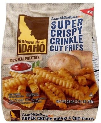 Super crispy crinkle cut fries