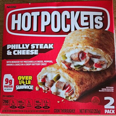 Philly steak & cheese seasoned crust stuffed sandwiches