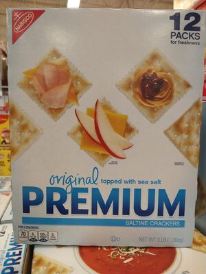 Original topped with sea salt saltine crackers, original topped with sea salt