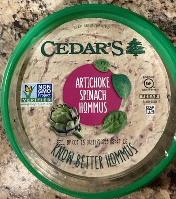 Artichoke Spinach Hummus