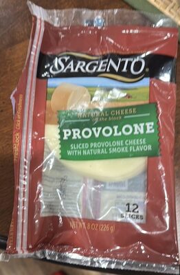 Sliced Provolone cheese with natural smoke flavor