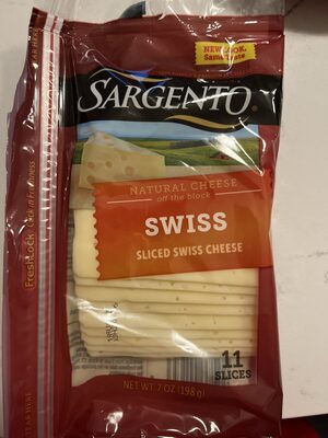 Sliced Swiss Natural Cheese, Swiss