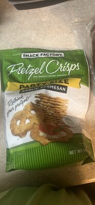 Fretzel Crisps Garlic Parmesan Thin, Crunchy Pretzel Crackers