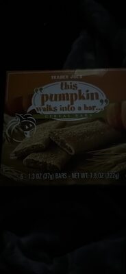 this pumpkin walks into a bar... CEREAL BARS