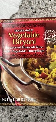 Vegetable Biryani Seasoned Basmati Rice with Vegetable Dumplings