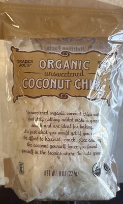 Organic unsweeten coconut chips