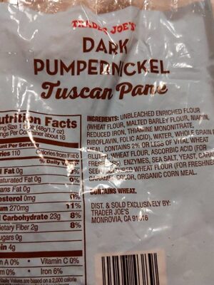 Dark Pumpernickel Tuscan Pane