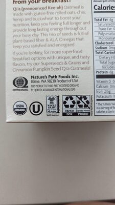 Qi'a Gluten-Free Oatmeal – Creamy Coconut