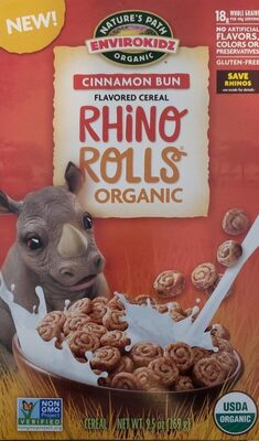 Rhino Rolls Organic Cereal, Cinnamon Bun