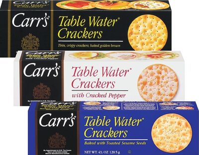 Table Water Cracker Selection Multipack 3 Original, 2 Pepper, 1 Sesame Seed