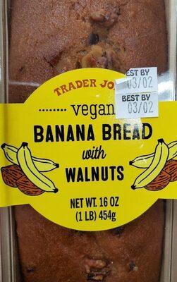 Vegan Bannana Bread With Walnut