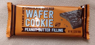 Chocolate Covered Wafer Cookie with Peanut Butter Filling