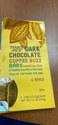 Dark Chocolate Coffee Buzz Bars