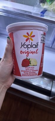 Yoplait Original smooth style strawberry banana