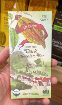 Organic Dark Chocolate Bar 73% Cacao