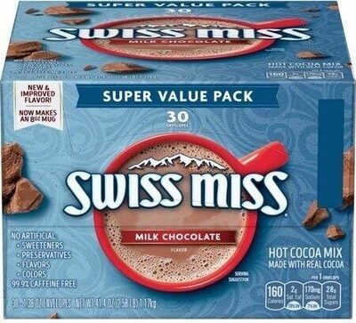 Swiss miss milk chocolate flavored hot cocoa
