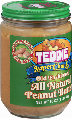 Old fashioned peanut butter all natural super chunky