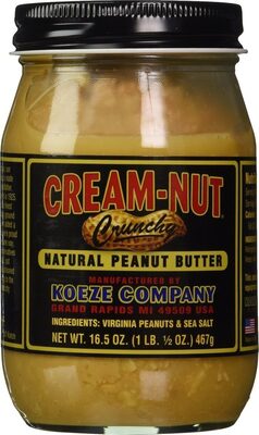 Cream nut peanut butter crnchy ntrl