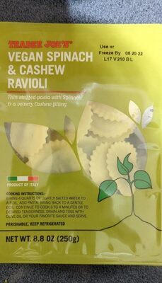 Vegan Spinach Cashew Ravioli