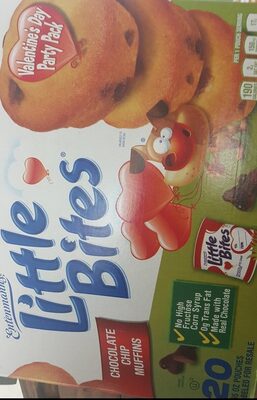 Valentines day little bites chocolate chip muffins