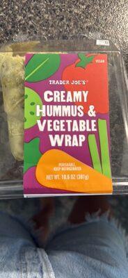 Creamy Hummus & Vegetable Wrap