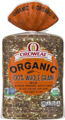 100% Whole Grain Organic Bread