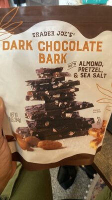 DARK CHOCOLATE BARK with Almond, Pretzel, & Sea Salt