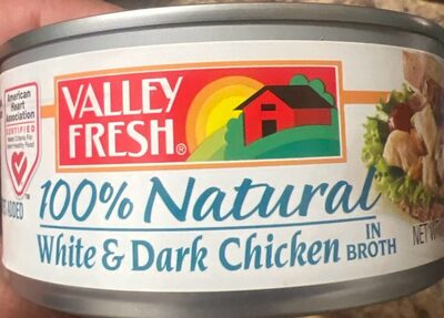 White & dark chicken in broth