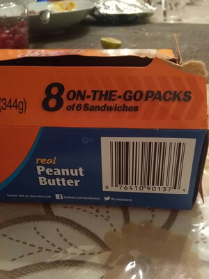 Lance, toast chee, cracker sandwiches, real peanut butter, real peanut butter