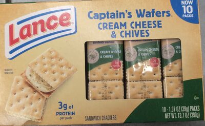 Cream Cheese and Chives Sandwich Crackers