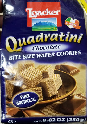 Chocolate bite size wafer cookies, chocolate