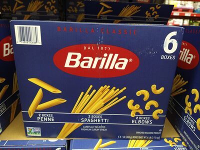 Enriched macaroni product, elbows, spaghetti, penne