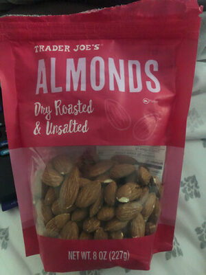 Dry Roasted and Unsalted Almonds