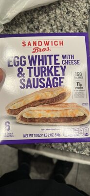 Egg White with Cheese & Turkey Sausage